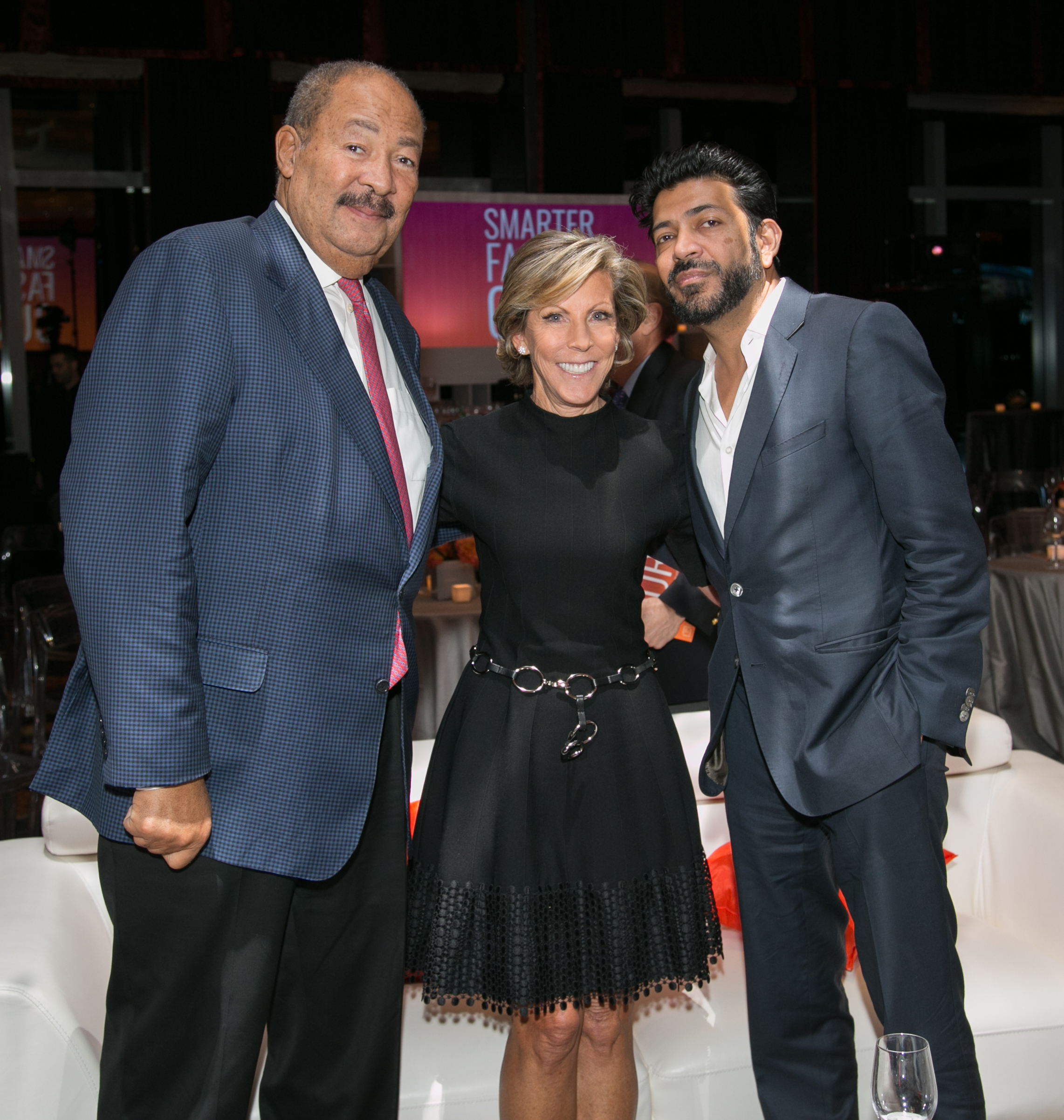 Richard “Dick” Parsons with MMRF Founder Kathy Giusti and Sid Mukherjee.