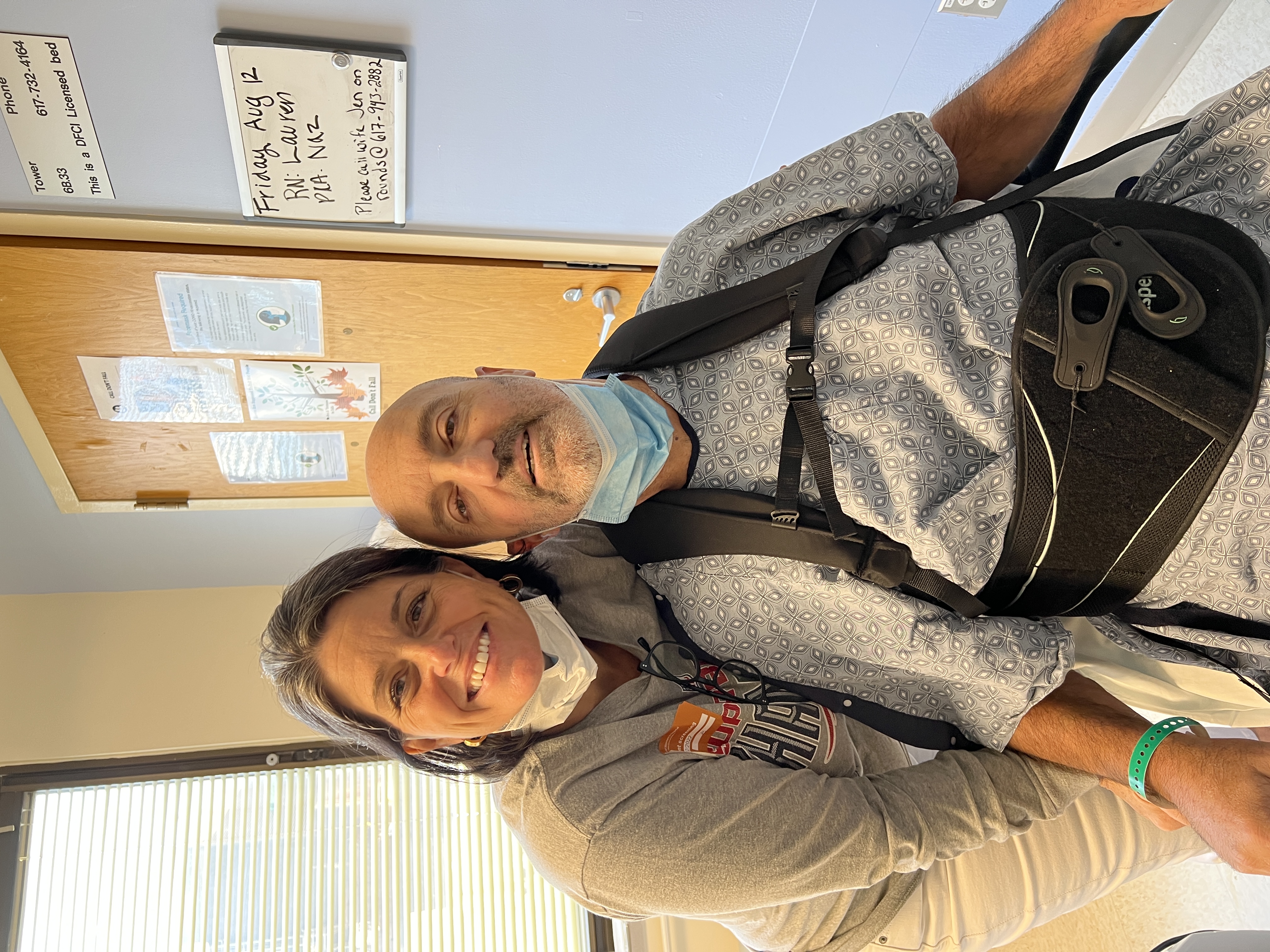 Jennifer and Donny at the hospital.