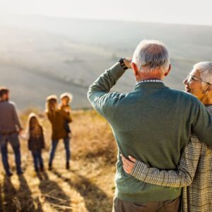an image showing a family on a hike